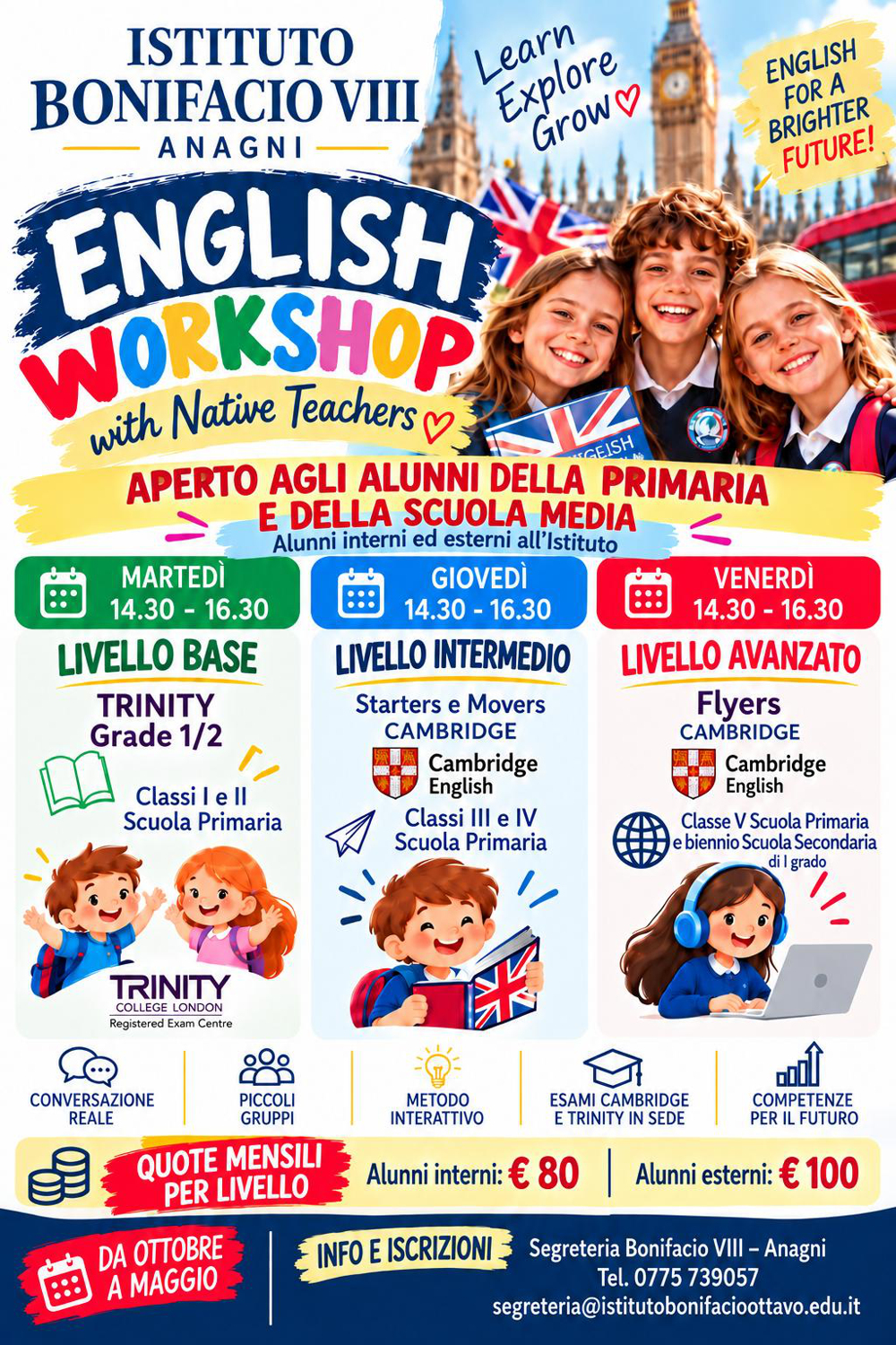 English Workshop con Docenti Madrelingua – Istituto Bonifacio VIII di Anagni