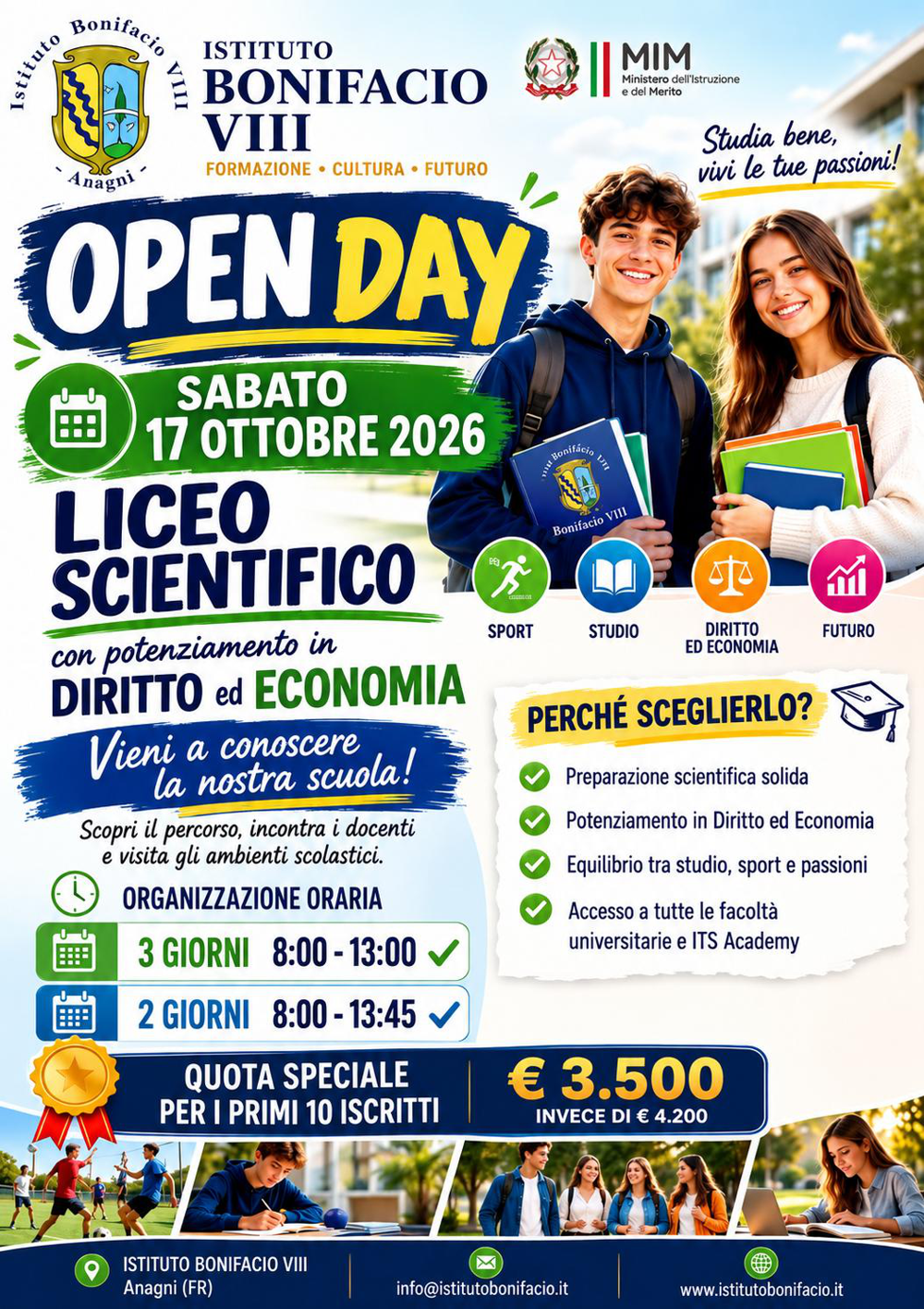 OpenDay Liceo Scientifico Sabato 17 Ottobre 2026